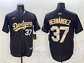 Men's Los Angeles Dodgers #37 Teoscar Hernandez Black Gold Limited Stitched Jersey,baseball caps,new era cap wholesale,wholesale hats